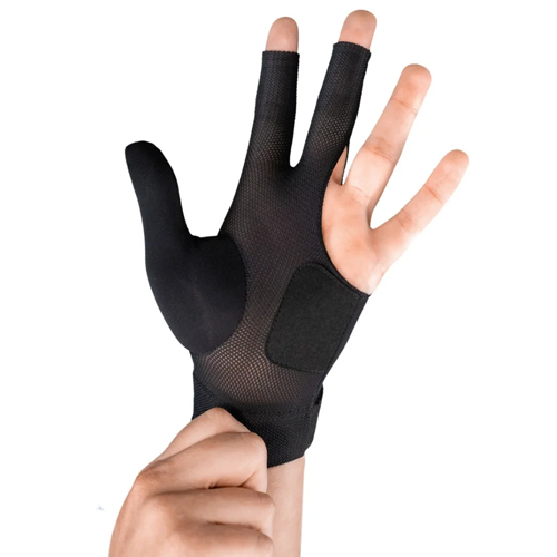 Predator Second Skin Black & Yellow Billiard Glove with Closed Thumb - Left Hand