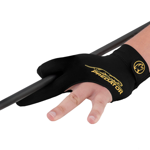 Predator Second Skin Black & Yellow Billiard Glove with Closed Fingers - Left Hand