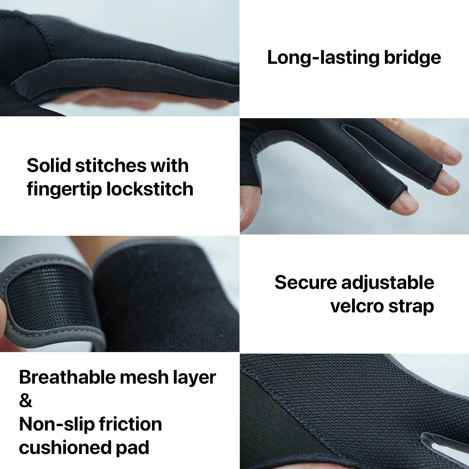 RHINO Billiards Glove Left Hand - Black