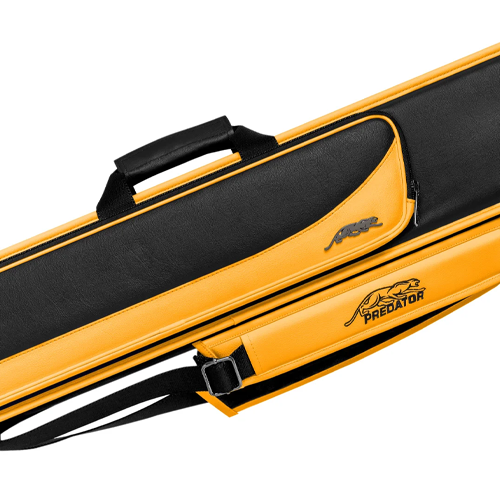 Roadline Black/Yellow Soft Pool Cue Case - 4 Butts x 8 Shafts