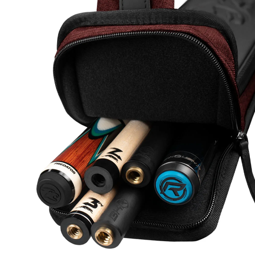 Metro Red Hard Pool Cue Case - 2 Butts x 4 Shafts