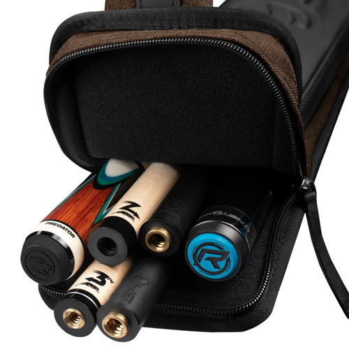 Metro Brown Hard Pool Cue Hard Case - 2 Butts x 4 Shafts