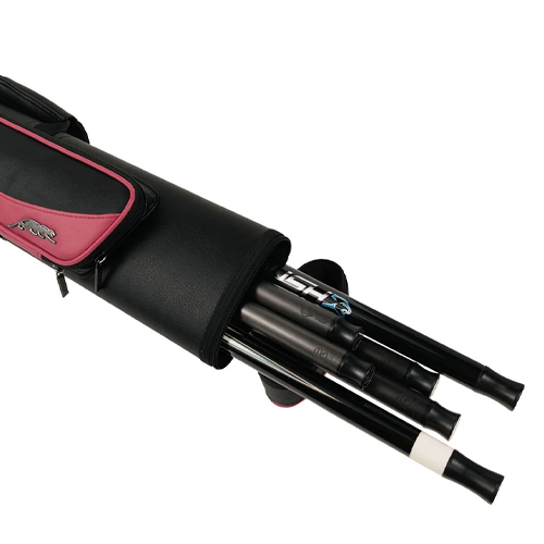 Roadline Black/Pink Pool Cue Hard Case - 2 Butts x 4 Shafts