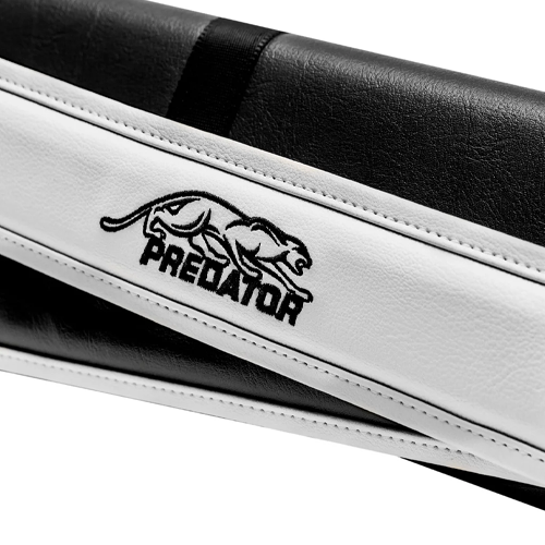 Roadline Black/White Hard Pool Cue Case - 2 Butts x 4 Shafts