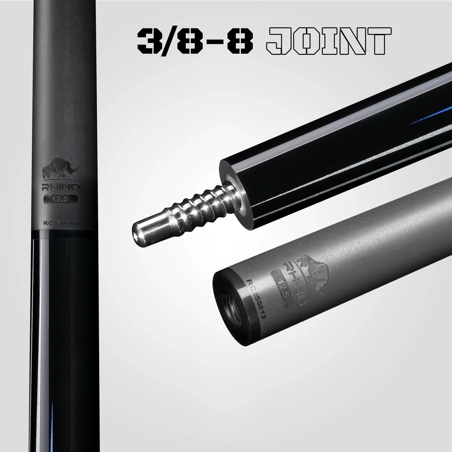 RHINO RACING POOL CUE - VELOCITY BLUE - NO WRAP