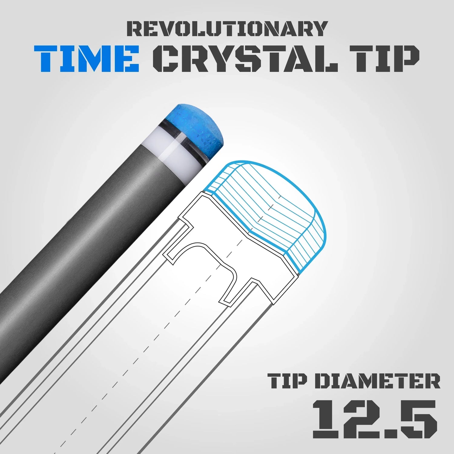 RHINO RACING POOL CUE - VELOCITY BLUE - NO WRAP