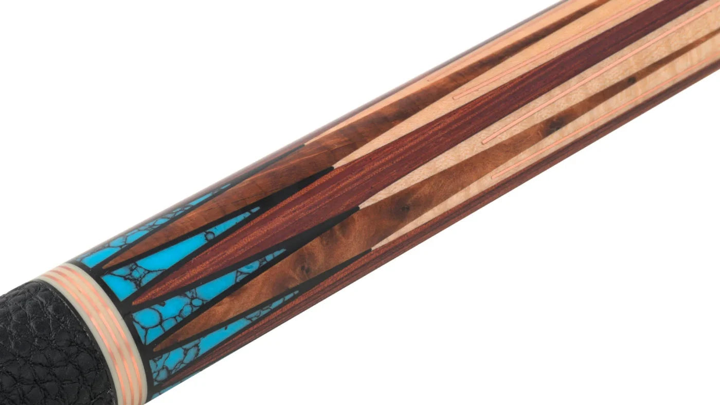 Queue de billard Virtuoso Cocobolo/Érable/Turquoise