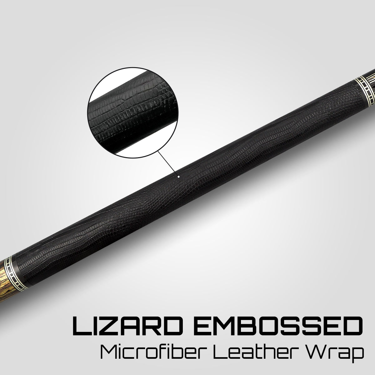 RETRÔ - Bocote Lizard Microfiber Leather Wrap & Point