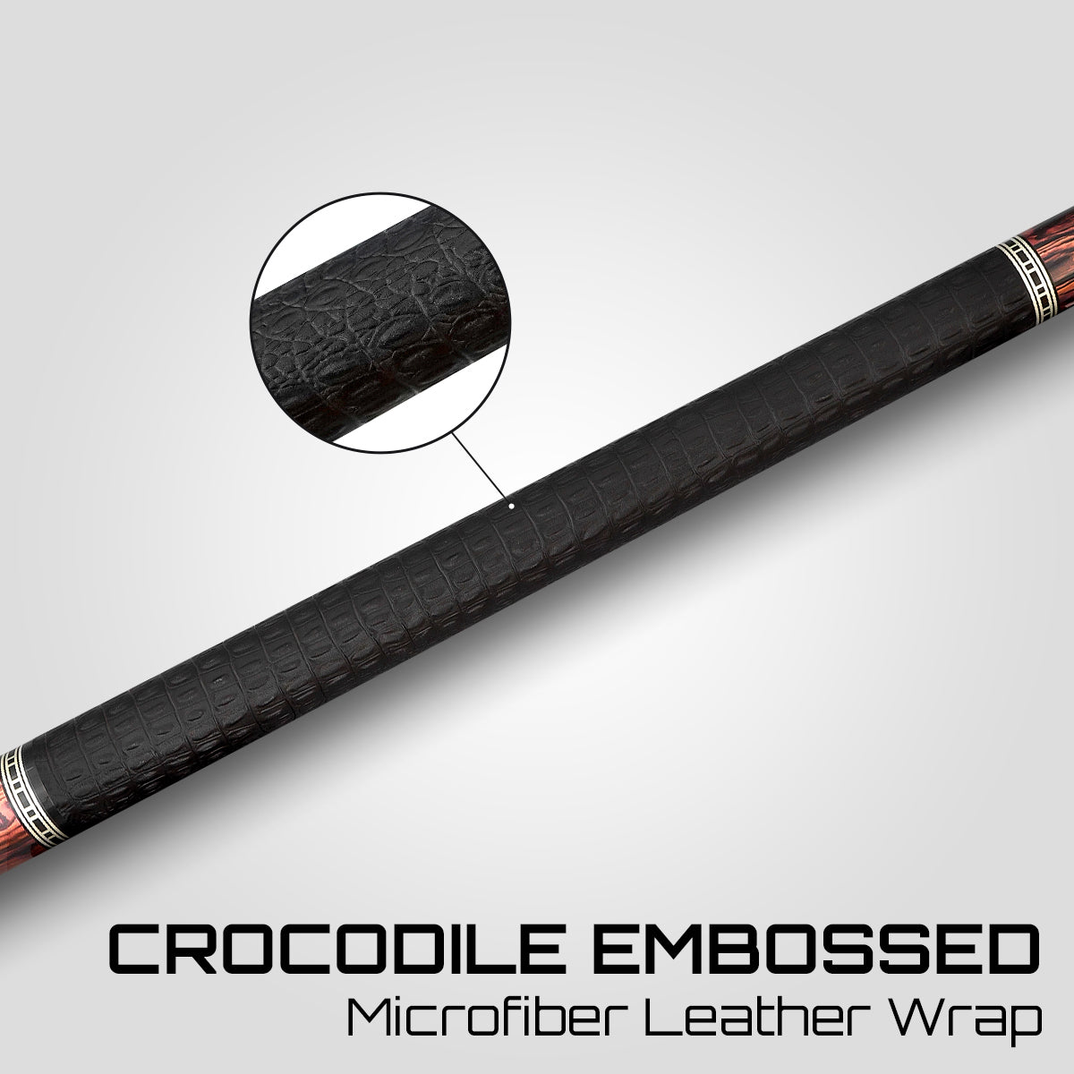 RETRÔ - Cocobolo Crocodile Embossed Leather Wrap