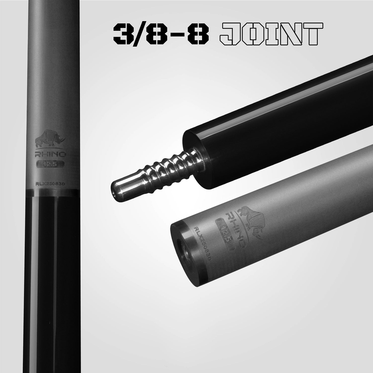Komet II - Break Cue - Black Gray No Wrap