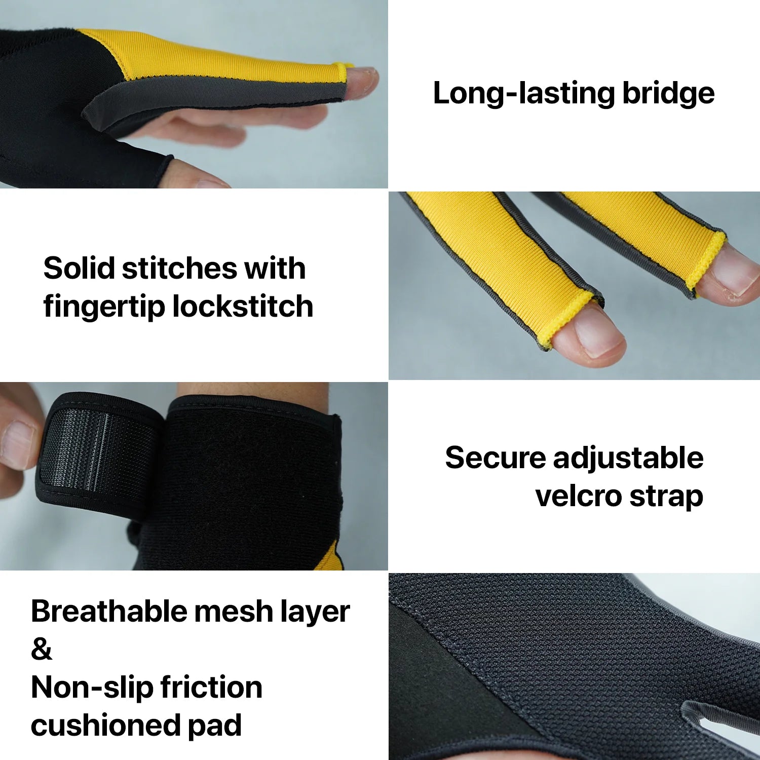 Gant de billard RHINO main gauche - Jaune