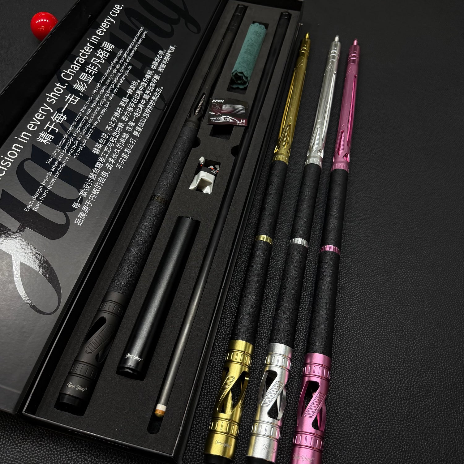 Jianying Yfen Hi grade metal fiber carbon pool cue