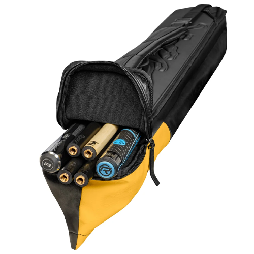 Predator Urbain Black and Yellow Hard Pool Cue Case - 2 Butts x 4 Shafts