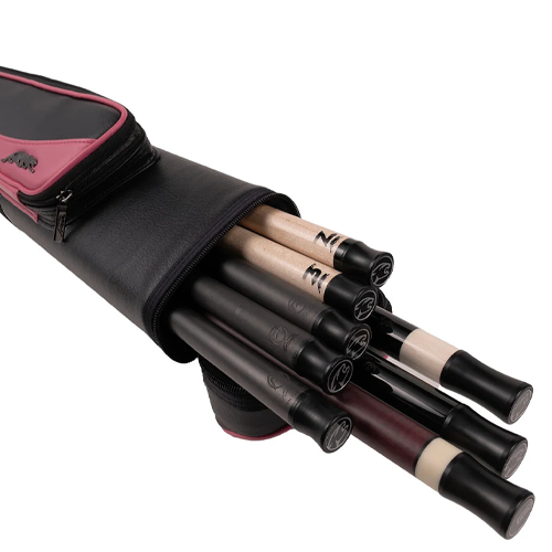 Roadline Black/Pink Pool Cue Hard Case - 3 Butts x 5 Shafts
