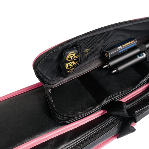 Roadline Black/Pink Pool Cue Soft Case - 4 Butts x 8 Shafts