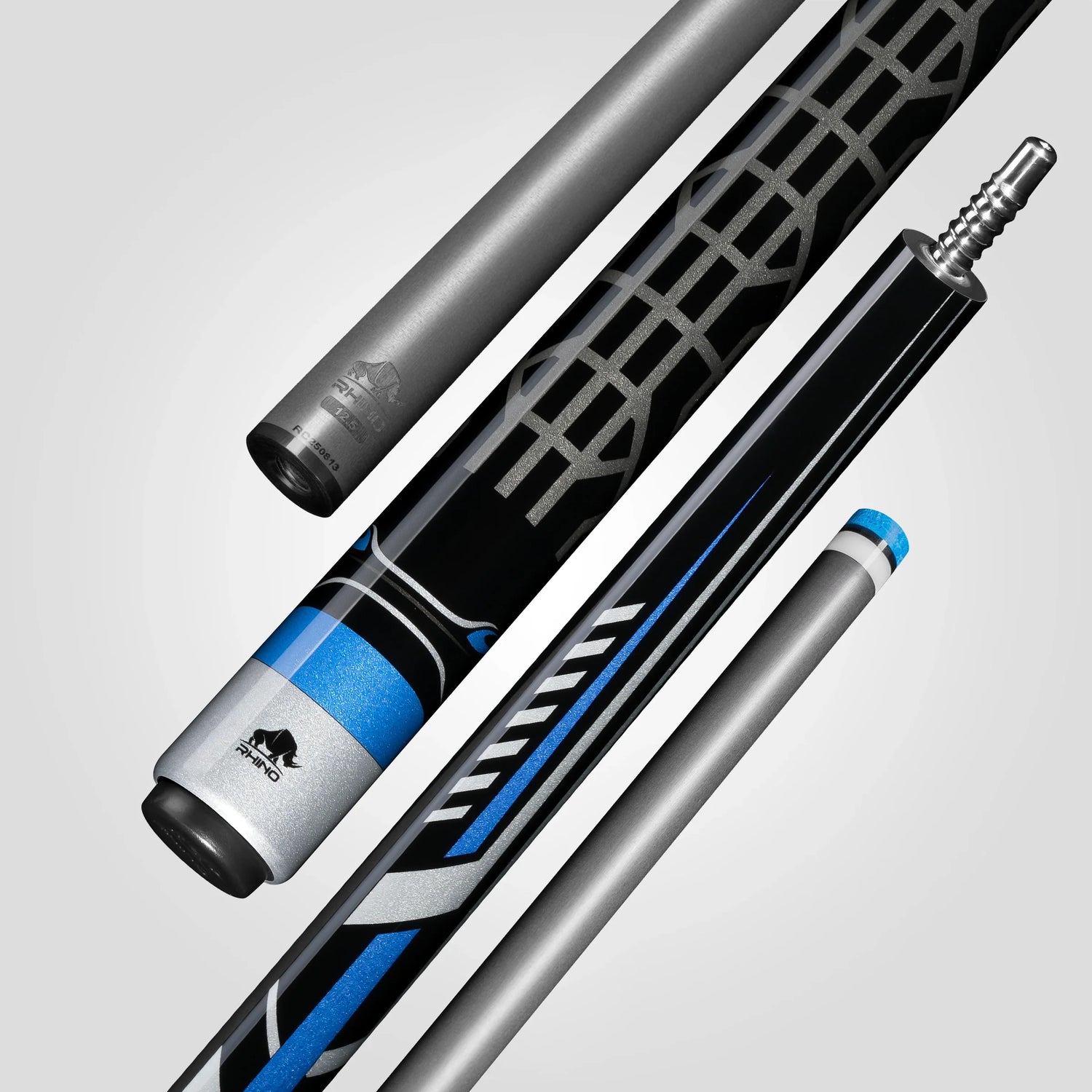 RHINO RACING POOL CUE - VELOCITY BLUE - NO WRAP