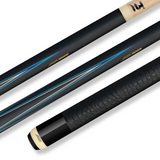 Queue de billard Predator Sneaky Pete - Noir/Bleu - Revêtement en cuir à motif éléphant